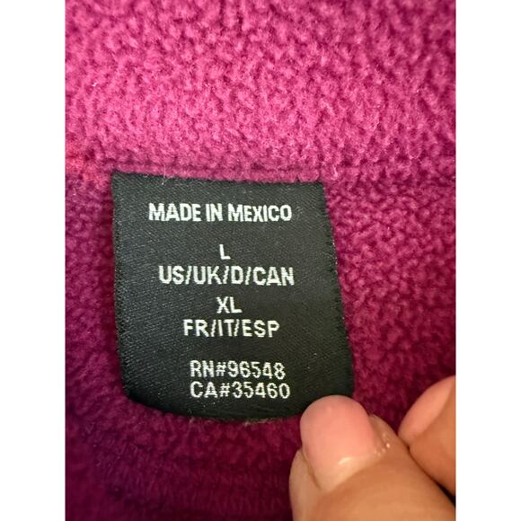 OAKLEY POLARTEC FLEECE PURPLE FULL ZIP HOODIE W/ PINK LOGO WOMENS L/XL - Picture 8 of 12